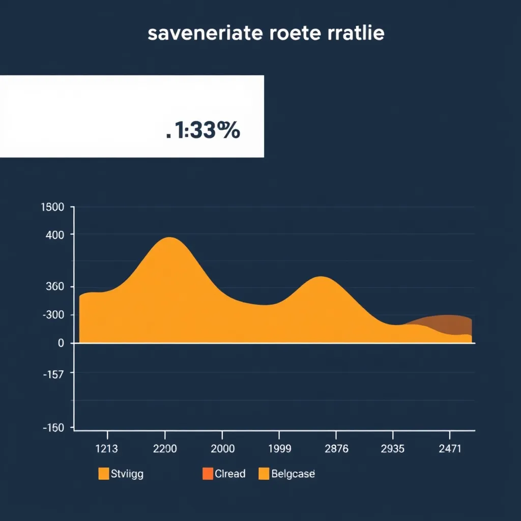 Grafiek die de evolutie van spaarrentes in België toont