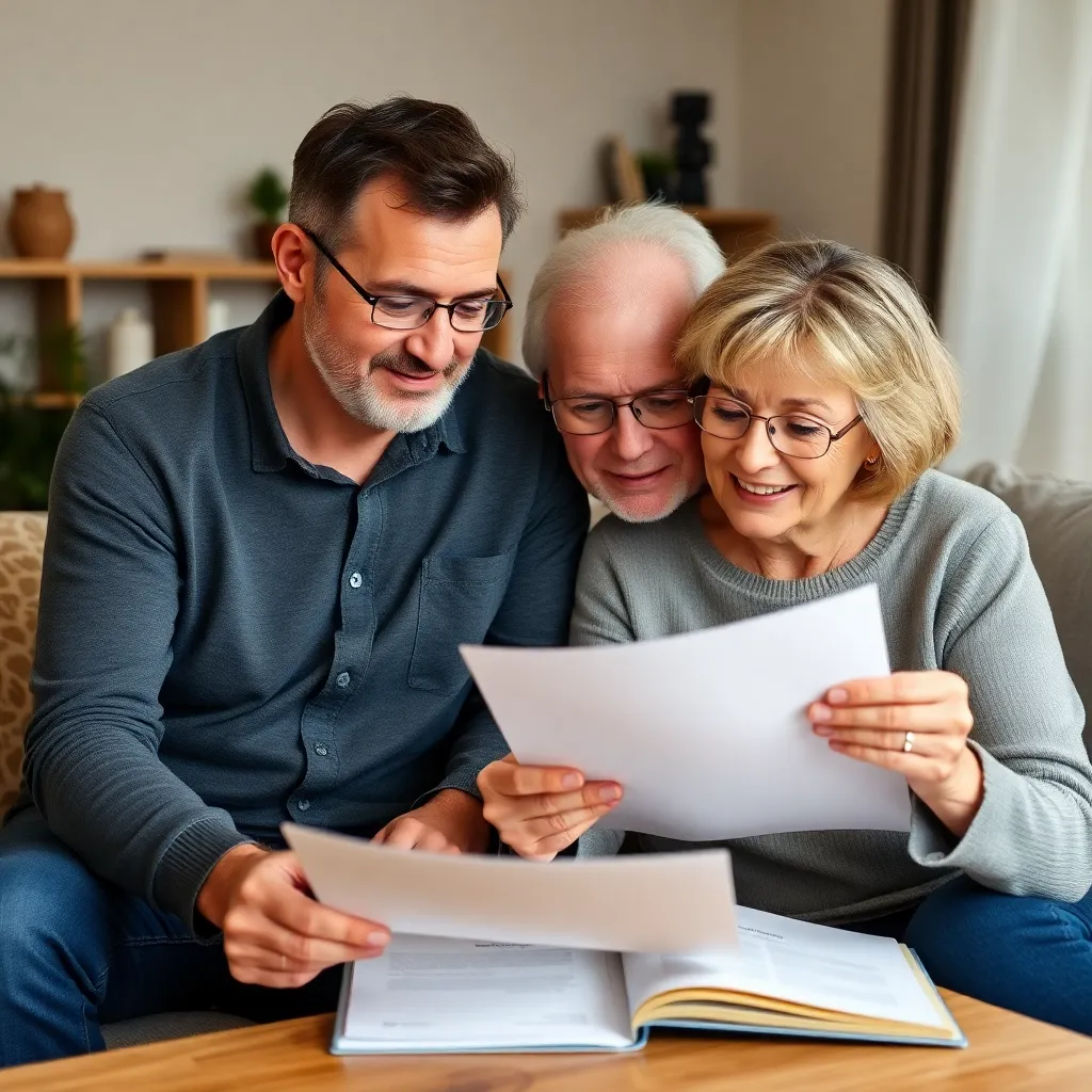 Senior koppel dat hun pensioenplanning bespreekt